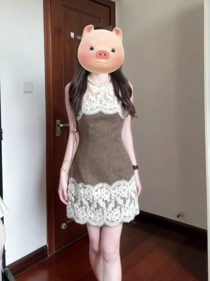 barb chill 핫걸 레이스 드레스 미니 스커트 여성 봄 새로운 순수한 욕망 착용 가져 가라. 생일 치마 타이트 스커트 이미지 2