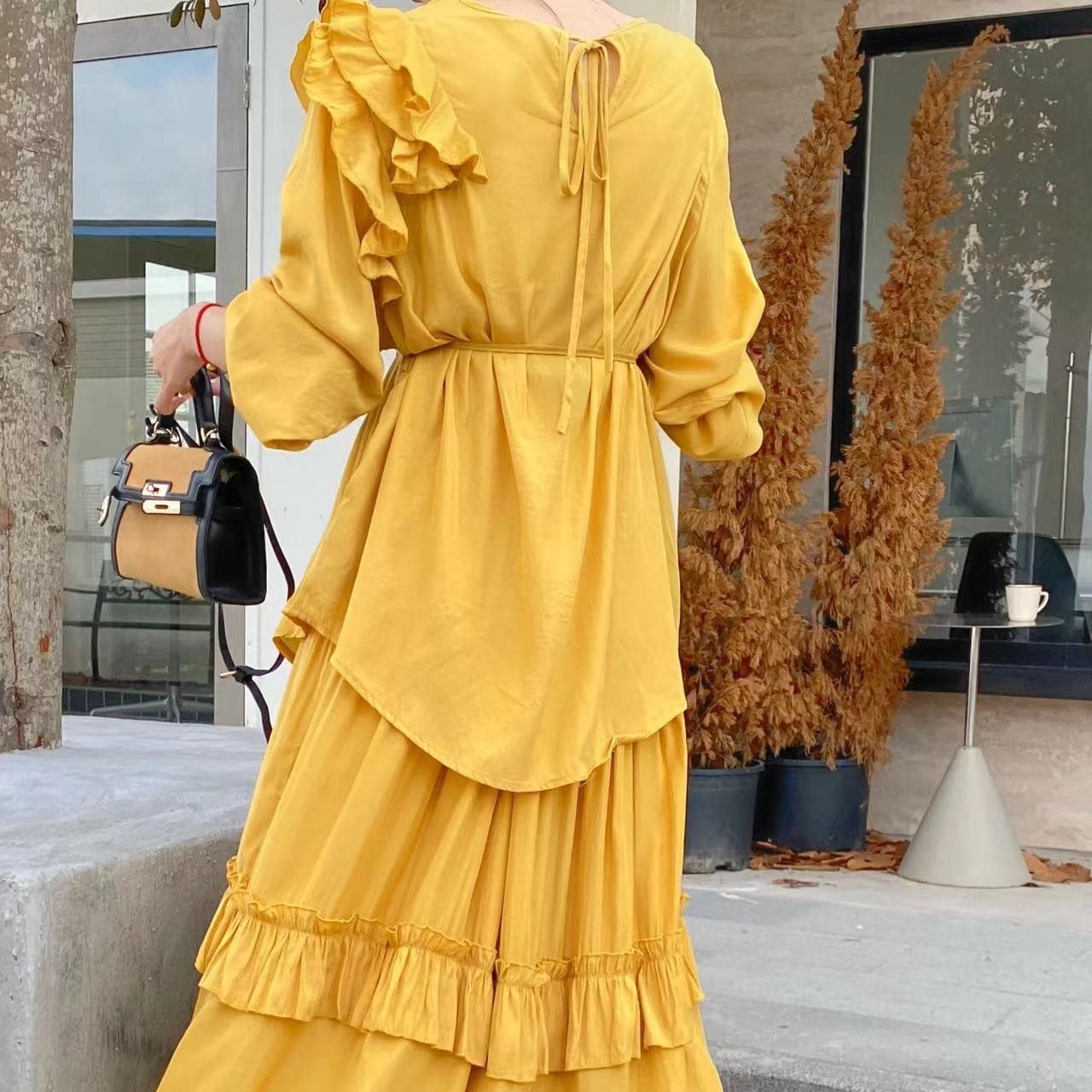 실사 한국 스타일 새로운 루즈핏 레이스업 세트 이미지 5