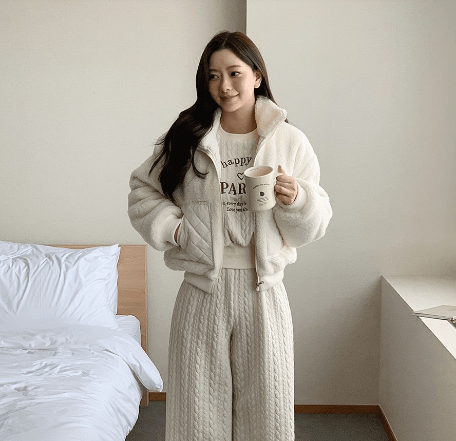 2026 겨울 새로운 다용도 면 옷 디자인 센스 패치워크 링 그리드 더블 주머니 양털 여성 코트 상세 이미지 8