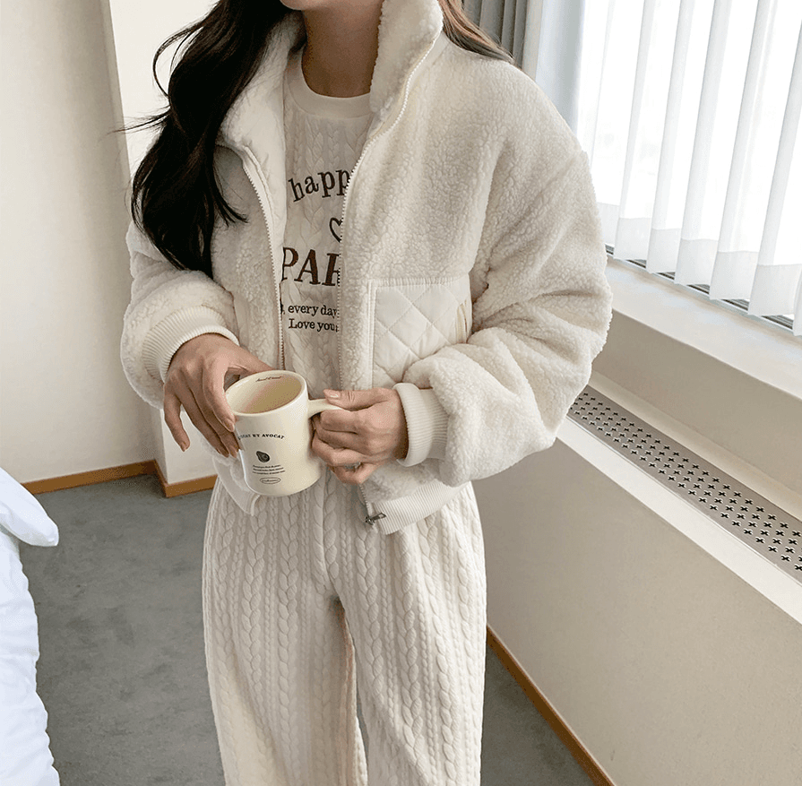2026 겨울 새로운 다용도 면 옷 디자인 센스 패치워크 링 그리드 더블 주머니 양털 여성 코트 상세 이미지 9