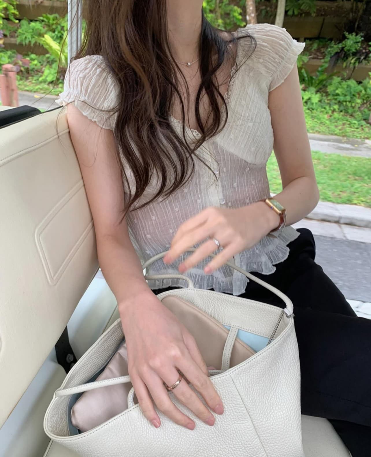 있음 선적 한 부서 여름 신선함 V넥 귀여운 연령 감소 인형 셔츠 상세 이미지 5