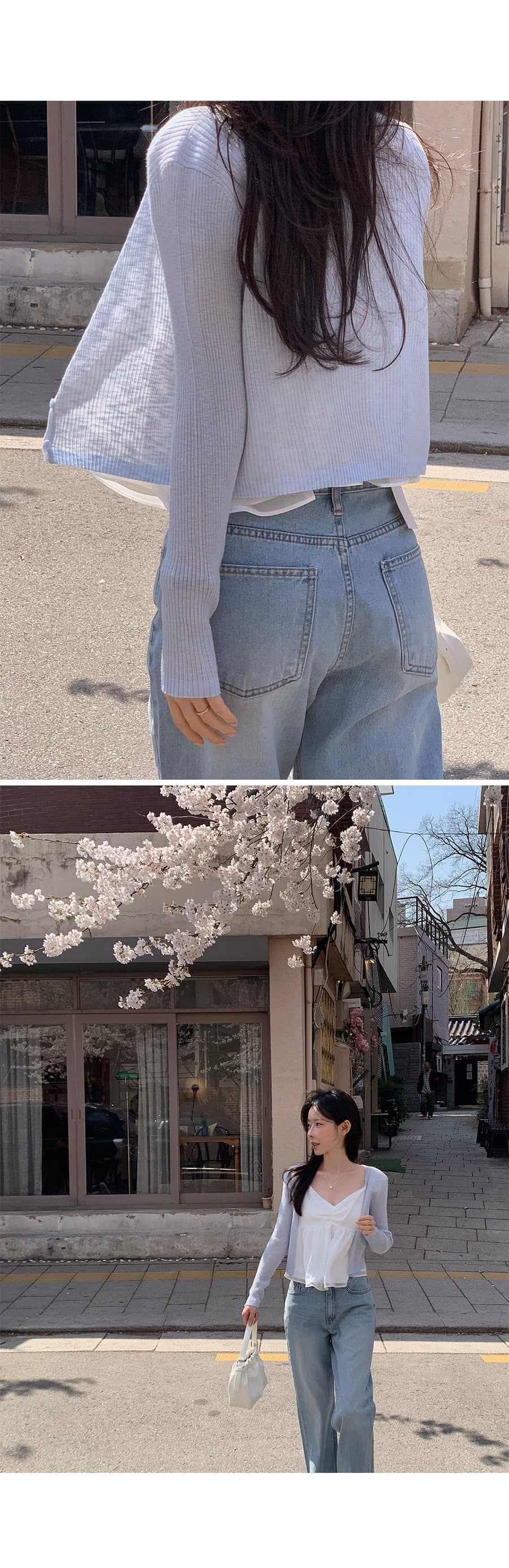 있음 선적 한국 chic 부드러운 품격 V넥 프릴 작은 날다 소매 쉬폰 블라우스 상세 이미지 14