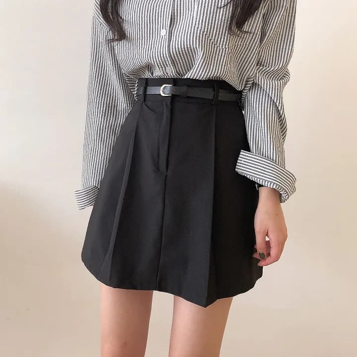 한국 chic 레트로 루즈핏 느긋한 스트라이프 긴팔 여성 셔츠 상세 이미지 29