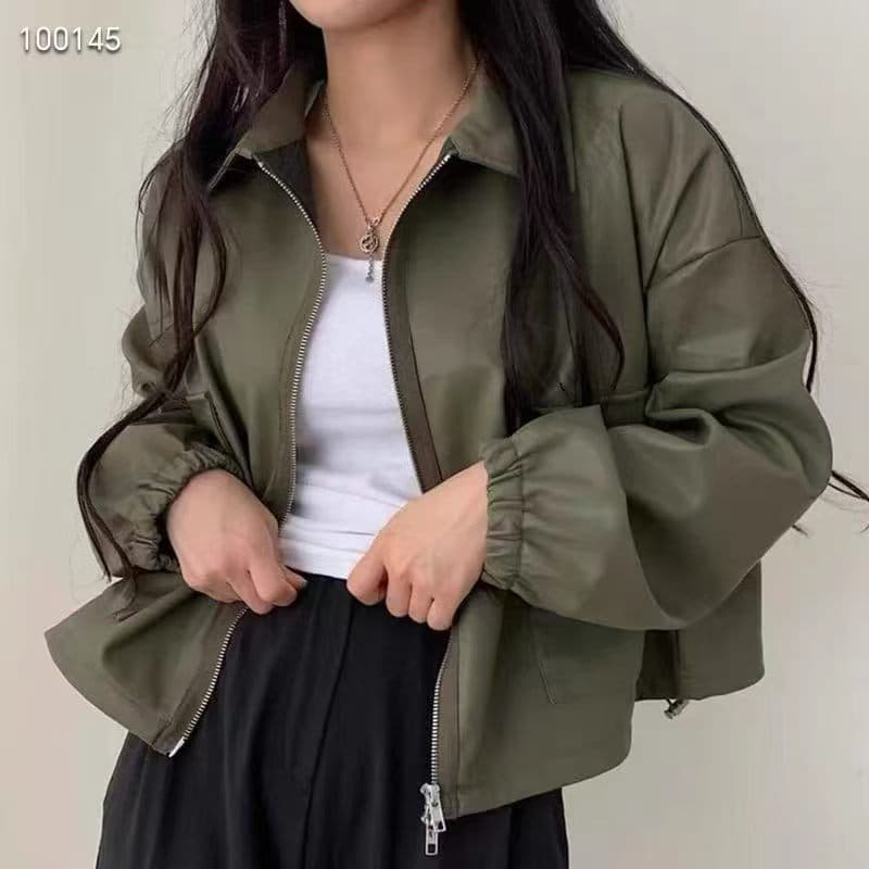 2026 새로운 오토바이 가죽 재킷 재킷 인터넷 유명인 패션 잘 생긴 pu 가죽 재킷 여성 코트 상세 이미지 3
