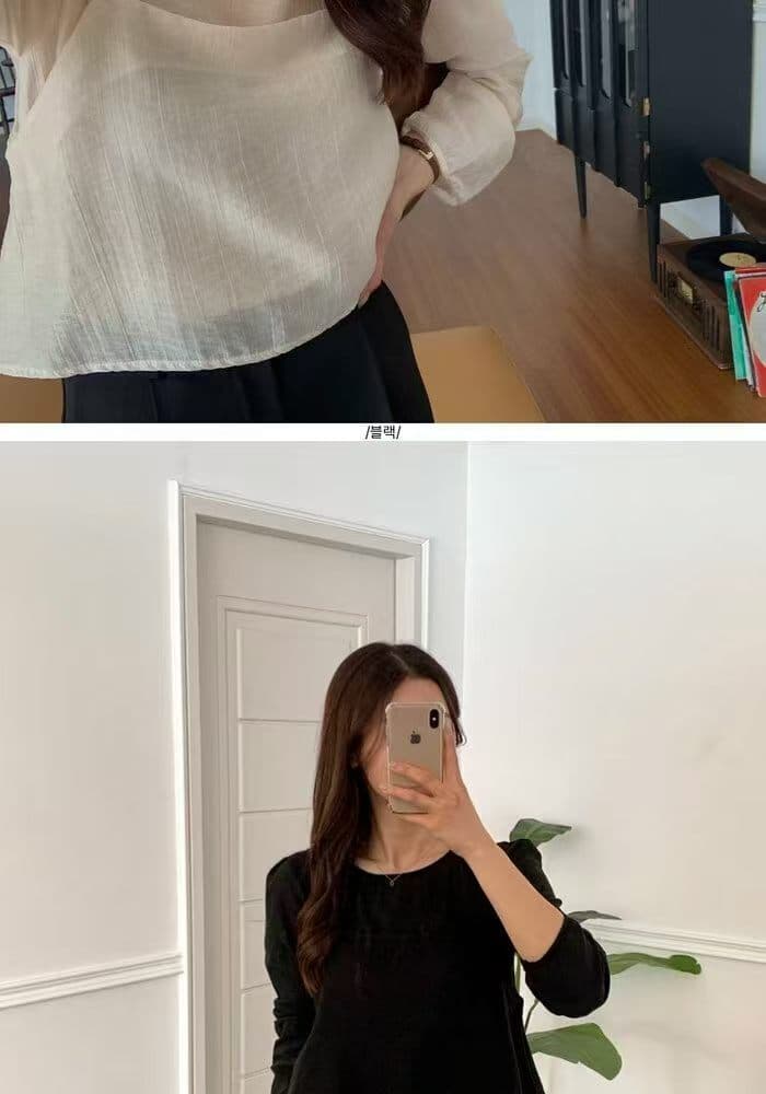 한국 chic 작은 대중 디자인 라운드 넥 셔츠 캐미솔 투피스 세트 상세 이미지 26