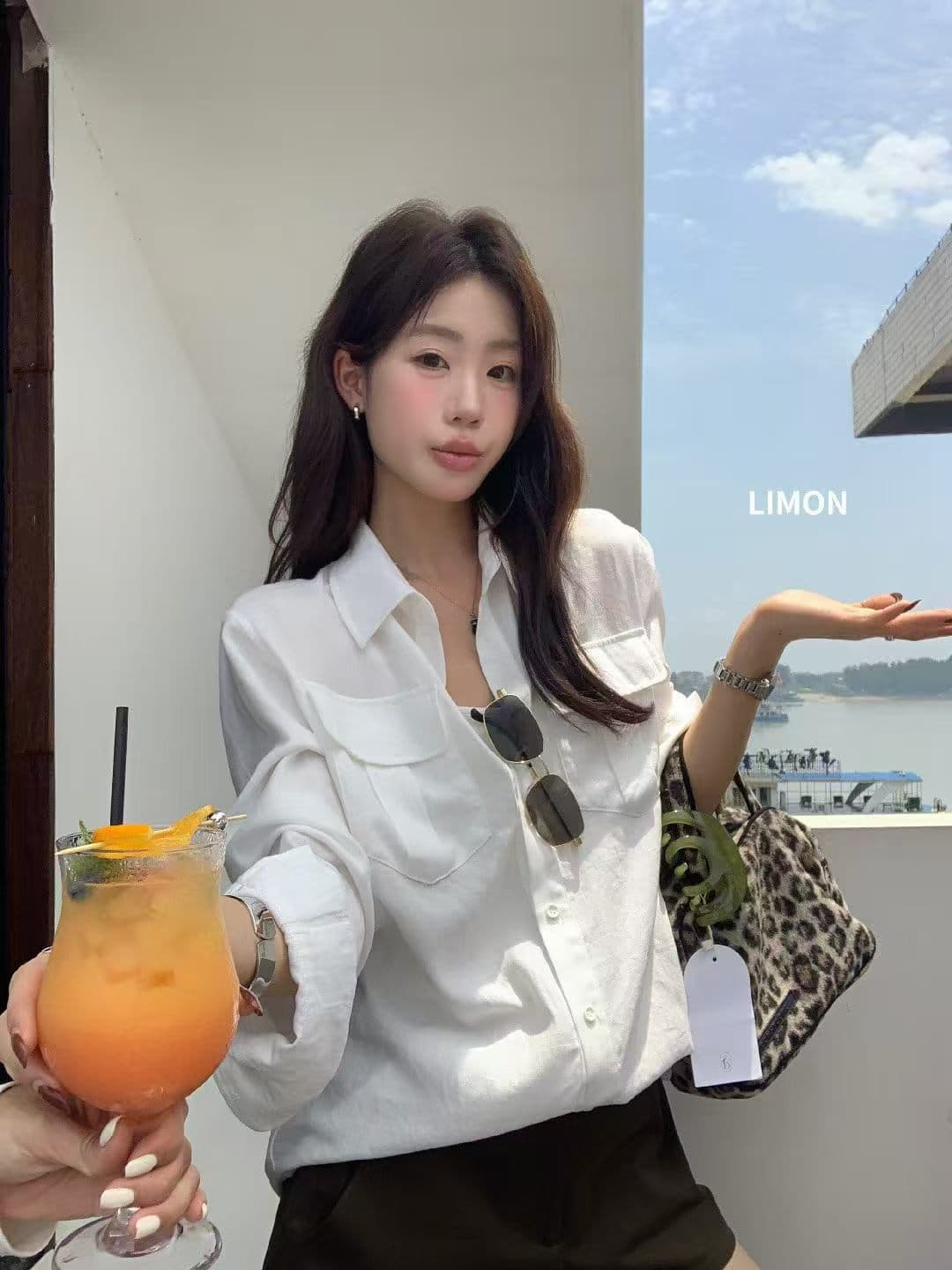 2026 가을 한 부서 휴식 더블 주머니 루즈핏 셔츠 맨위 상세 이미지 4