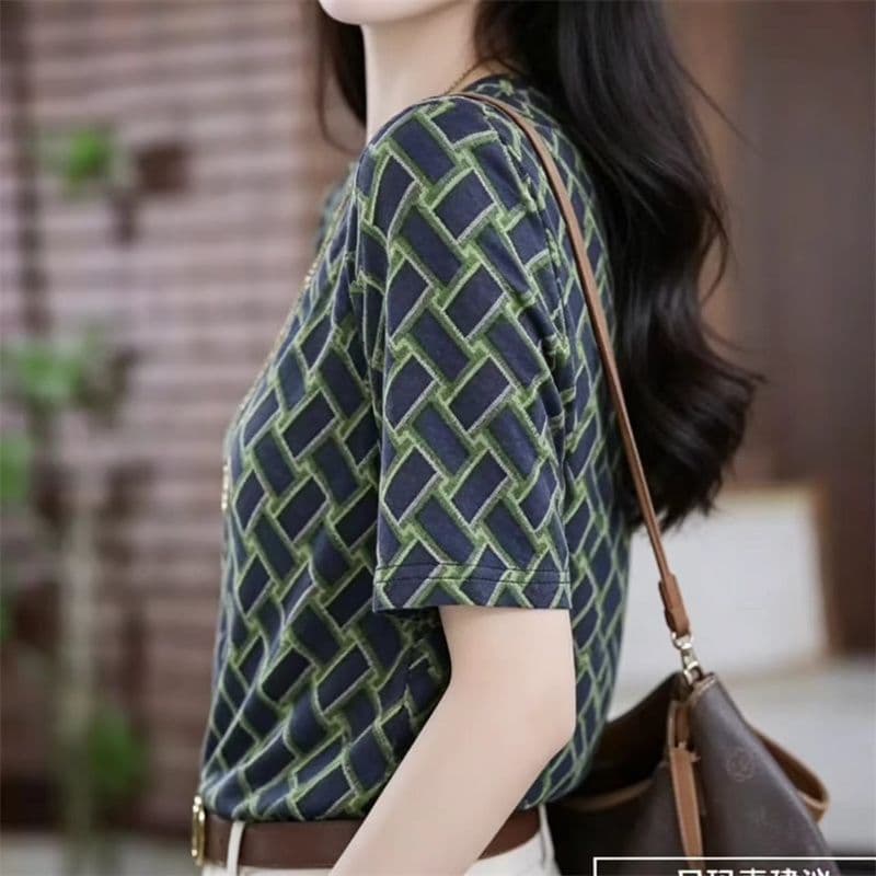 2026 년 여름 새로운 라운드 넥 반팔 티셔츠 슬림해 보이는 다용도 패션 연령 감소 맨위 상세 이미지 3
