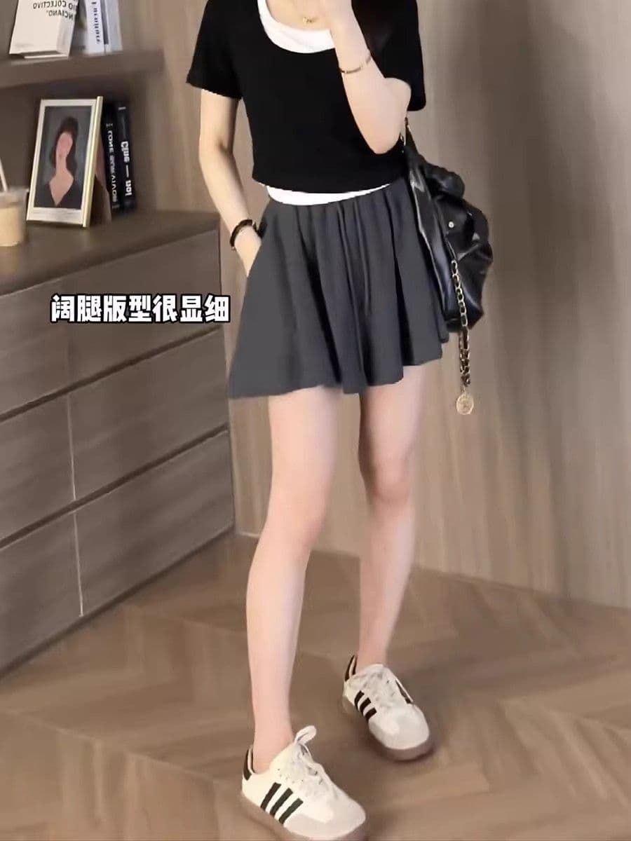 빅 사이즈 아메리칸 높음 거리 여름 캐주얼 운동 반바지 발레 바람 바지 슬림해 보이는 다용도 핫 바지 도루 센스 바지 외출용 상세 이미지 4