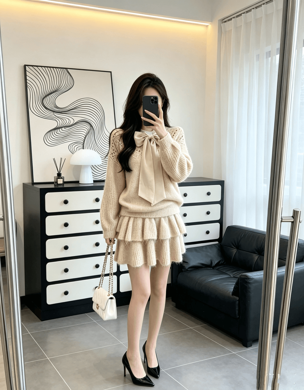 한국 스타일 스웨터 세트 상세 이미지 2