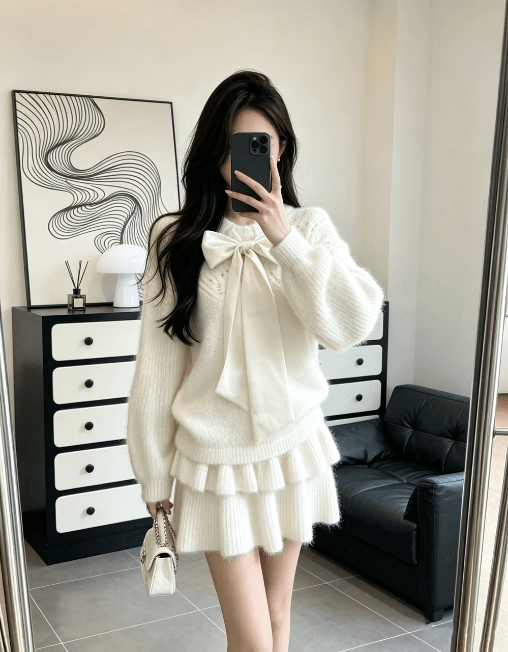 한국 스타일 스웨터 세트 상세 이미지 3