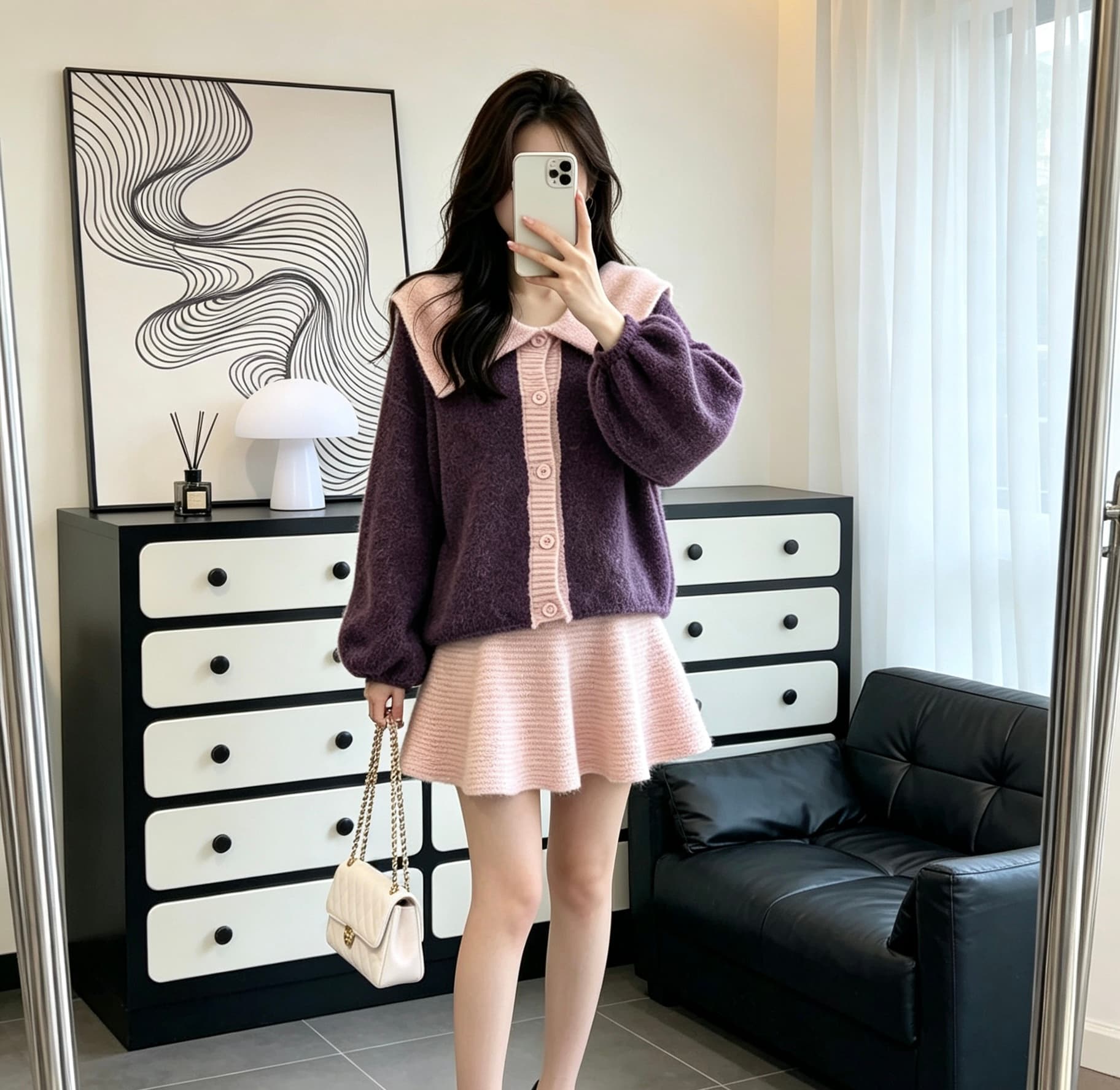 한국 스타일 스웨터 세트 이미지 3