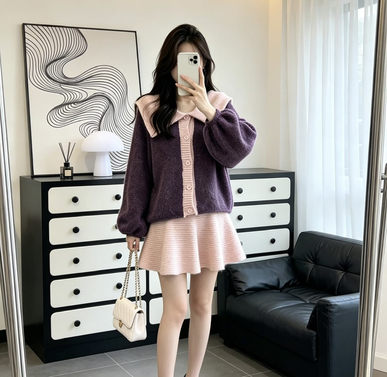 한국 스타일 스웨터 세트 상세 이미지 1
