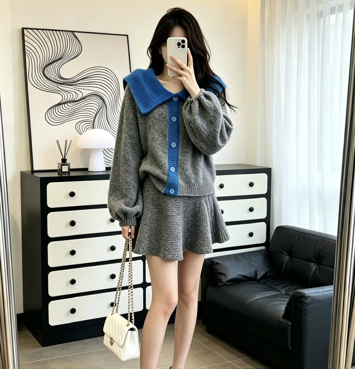 한국 스타일 스웨터 세트 상세 이미지 3