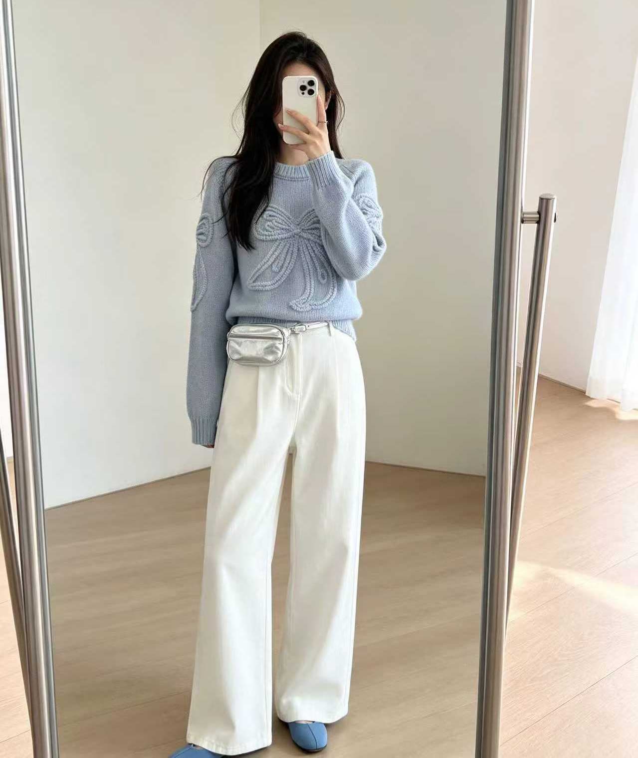 한국 스타일 스웨터 상세 이미지 1