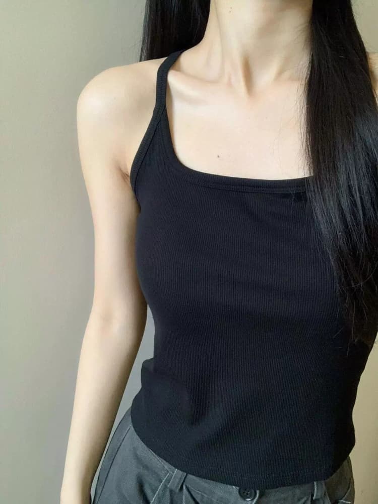 여름 베스트 벨트 가슴 패드 뒤로 레이스 홀로우 아웃 작은 슬링 조끼 벨트 가슴 패드 핫걸 인사이드 가져 가라. 아름다움 뒤쪽에 의류 여성 상세 이미지 7
