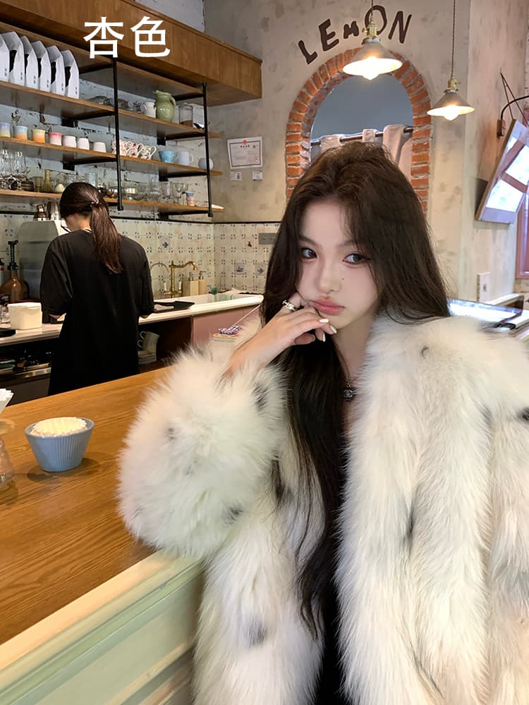 린 린 모피 뮌헨 핀란드 가져 오기 여우털 모피 쇼트 스타일 모피 재킷 겨울 영 새로운 여성 상세 이미지 10