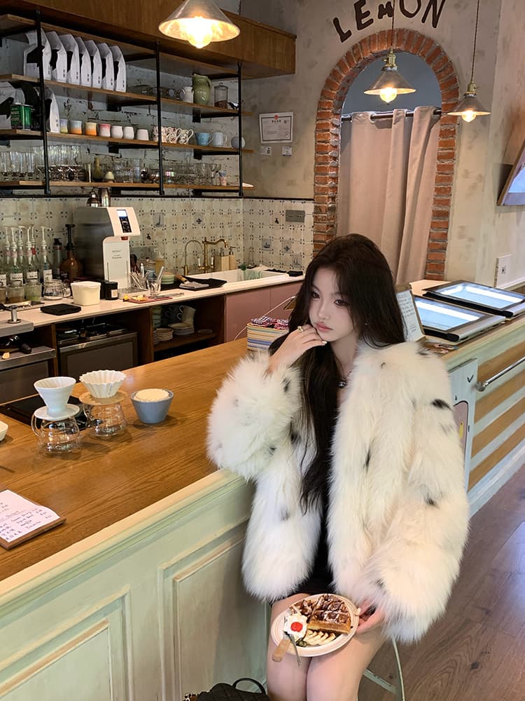 린 린 모피 뮌헨 핀란드 가져 오기 여우털 모피 쇼트 스타일 모피 재킷 겨울 영 새로운 여성 상세 이미지 12