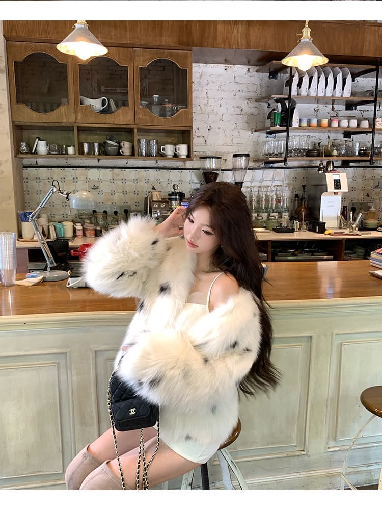 린 린 모피 뮌헨 핀란드 가져 오기 여우털 모피 쇼트 스타일 모피 재킷 겨울 영 새로운 여성 상세 이미지 13