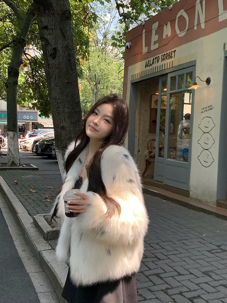 린 린 모피 뮌헨 핀란드 가져 오기 여우털 모피 쇼트 스타일 모피 재킷 겨울 영 새로운 여성 상세 이미지 16