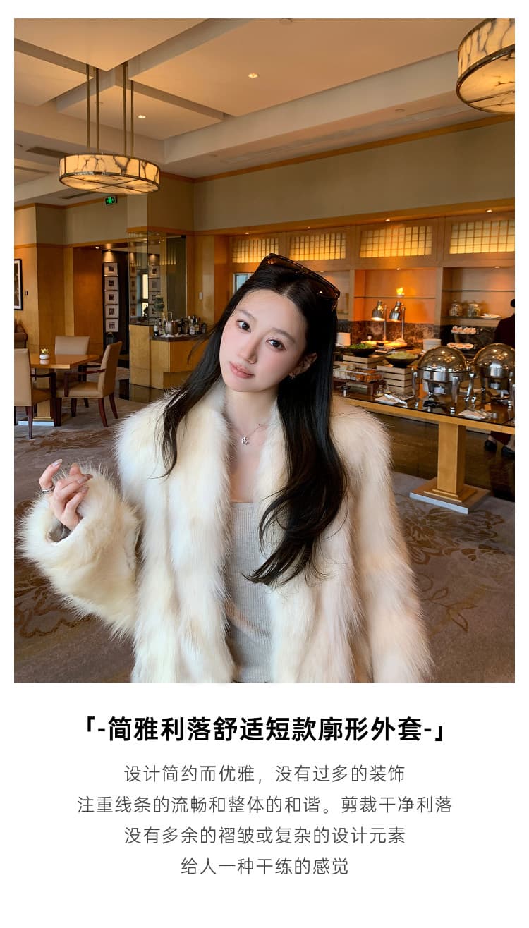 지아 지아 모피 커피 그림자 흐름 향기로운 너구리 모피 모피 재킷 여성 짧은 영 섹션 품격 연령 감소 코트 여성 상세 이미지 1