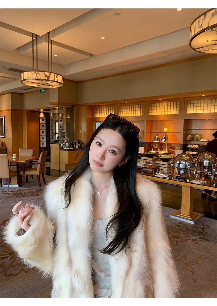 지아 지아 모피 커피 그림자 흐름 향기로운 너구리 모피 모피 재킷 여성 짧은 영 섹션 품격 연령 감소 코트 여성 상세 이미지 7