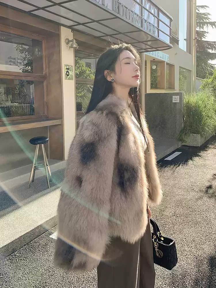 빅토리아 겨울 새로운 전체 가죽 핀란드 가져 오기 여우털 모피 재킷 패션 고급 모피 여성 상세 이미지 5