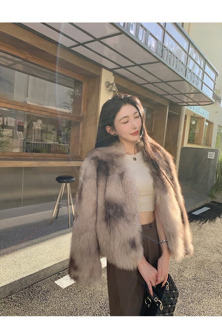 빅토리아 겨울 새로운 전체 가죽 핀란드 가져 오기 여우털 모피 재킷 패션 고급 모피 여성 상세 이미지 6
