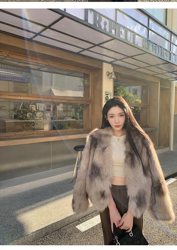 한국 스타일 모피 패션 환경 보호 폭스 고급 모피 모피 재킷 여성 겨울 영 새로운 모피 쇼트 스타일 코트 상세 이미지 7