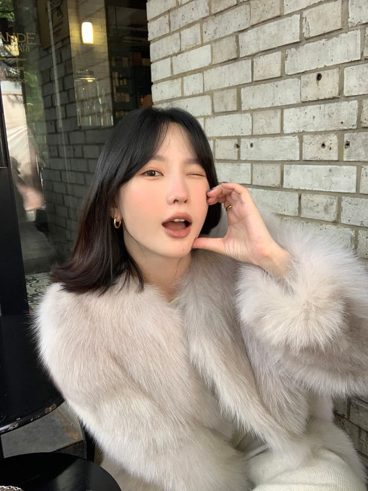 와니 안 중년 가져 오기 모방 너구리 모피 헤일로 염색 공예 여성 짧은 모피 재킷 겨울 환경 보호 모피 상세 이미지 45
