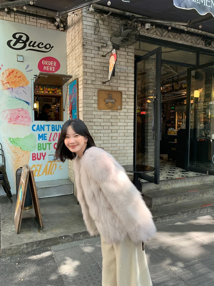 와니 안 중년 가져 오기 모방 너구리 모피 헤일로 염색 공예 여성 짧은 모피 재킷 겨울 환경 보호 모피 상세 이미지 47