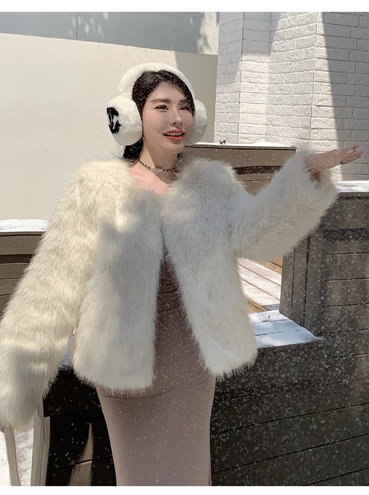 실사 겨울 한국 스타일 새로운 모방 여우털 모피 조끼 여자 두꺼운 환경 보호 모피 외부 가져 가라. 솜을 넣은 재킷 상세 이미지 34