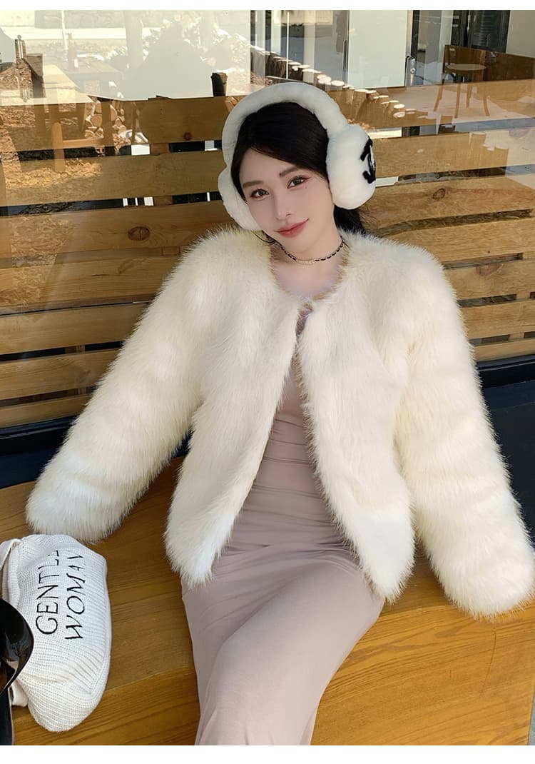 실사 겨울 한국 스타일 새로운 모방 여우털 모피 조끼 여자 두꺼운 환경 보호 모피 외부 가져 가라. 솜을 넣은 재킷 상세 이미지 36