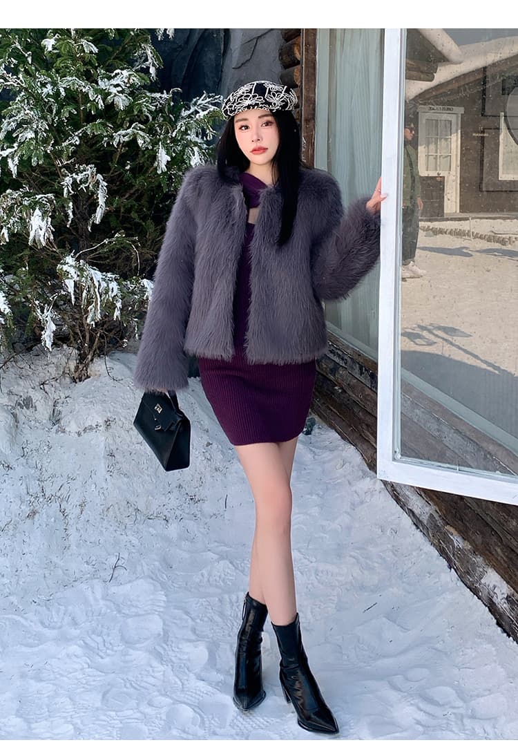 실사 겨울 한국 스타일 새로운 모방 여우털 모피 조끼 여자 두꺼운 환경 보호 모피 외부 가져 가라. 솜을 넣은 재킷 상세 이미지 41