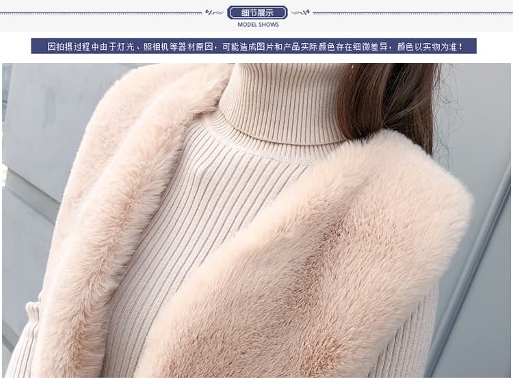 실사 쇼트 스타일 베스트 가을 겨울 새로운 모방 수달 털 모피 조끼 여자 다용도 어깨 토끼털 조끼 자켓 상세 이미지 31