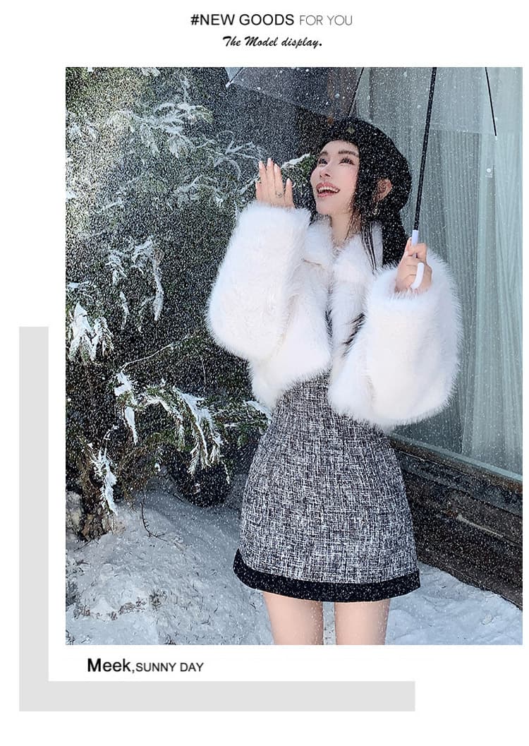 실사 한국 스타일 겨울 영 섹션 모방 여우털 모피 재킷 가죽 버클 환경 보호 털 플리스 고급 센스 코트 여성 상세 이미지 23