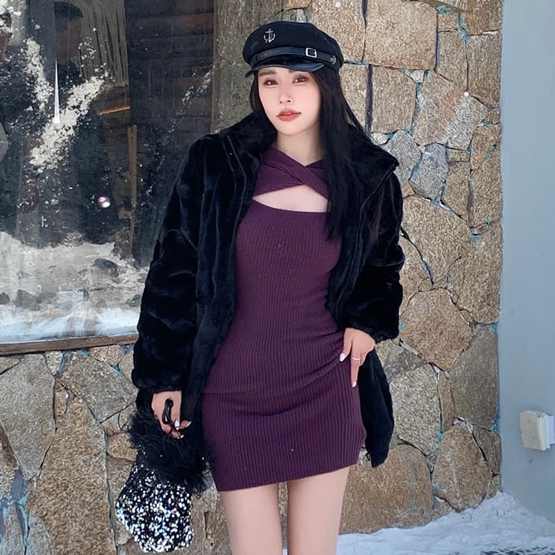 실사 한국 스타일 겨울 새로운 모방 렉스 토끼 털 재킷 루즈핏 슬림해 보이는 다용도 플리스 환경 보호 토끼털 모피 여성 이미지 3