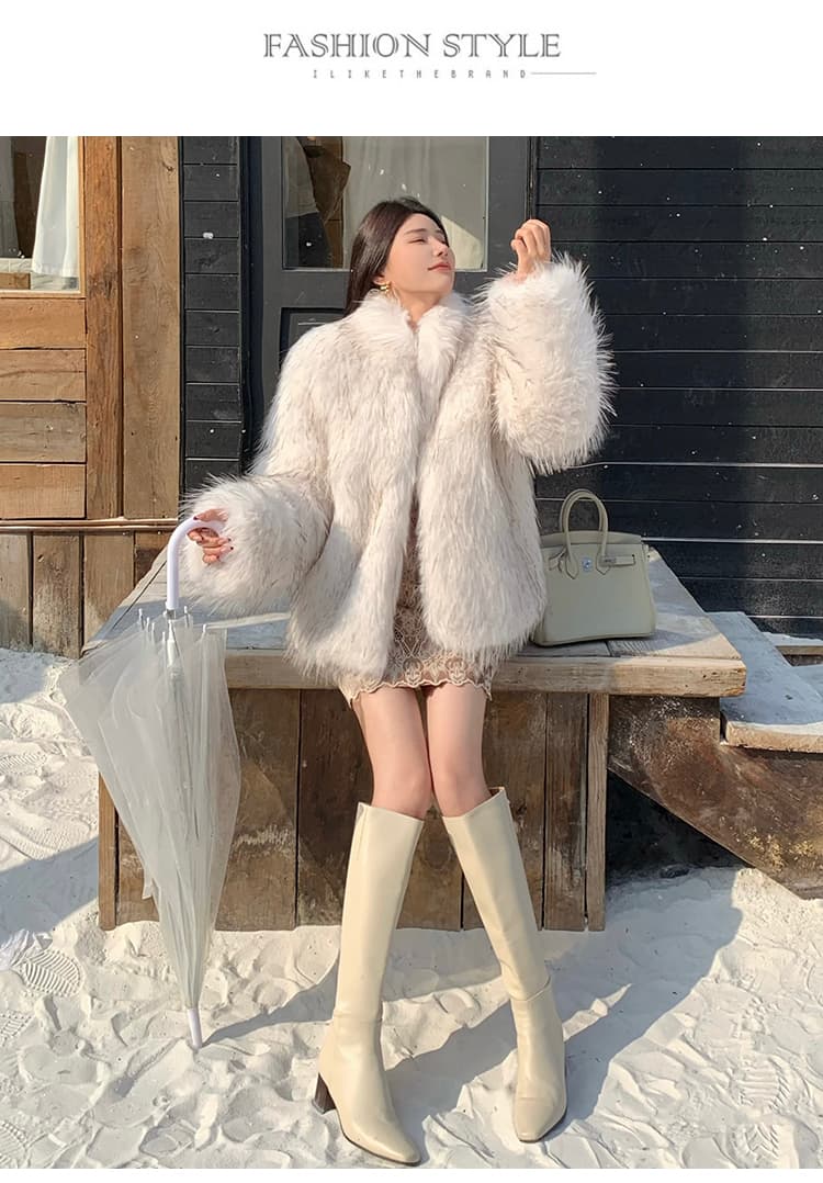 실사 가져 오기 환경 보호 너구리 모피 车条 모피 여성 코트 겨울 새로운 품격 다용도 한국 스타일 모피 코트 상세 이미지 9