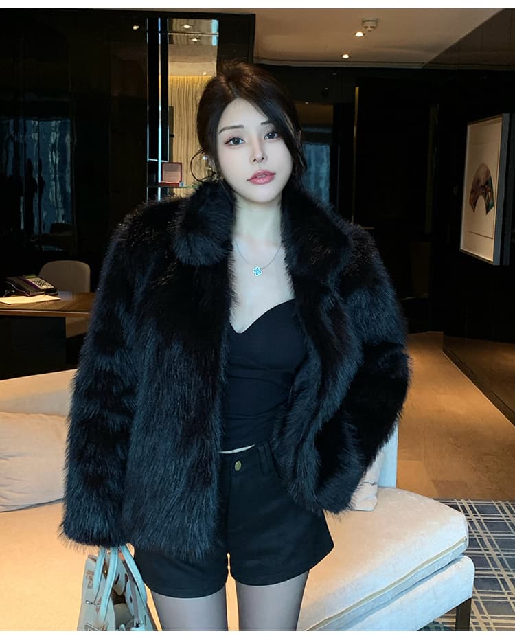 실사 c 조금 천 골드 겨울 새로운 한국 스타일 모피 세련된 환경 보호 가져 오기 여우털 모피 여성 코트 상세 이미지 37