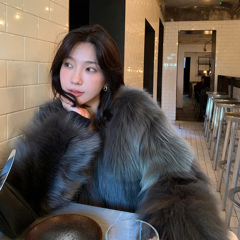 제니 모피 와니 안 오대 새로운 여우털 모피 여성 코트 겨울 쇼트 스타일 모피 모피 영 섹션 이미지 4