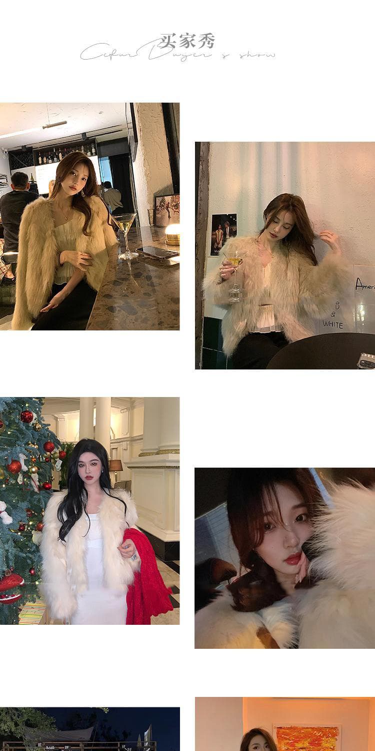 제니 모피 와니 안 오대 새로운 여우털 모피 여성 코트 겨울 쇼트 스타일 모피 모피 영 섹션 상세 이미지 3