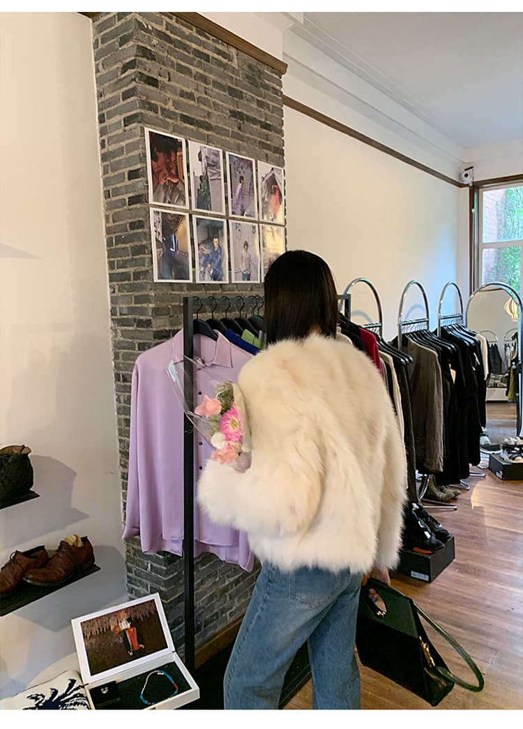 제니 모피 와니 안 오대 새로운 여우털 모피 여성 코트 겨울 쇼트 스타일 모피 모피 영 섹션 상세 이미지 15