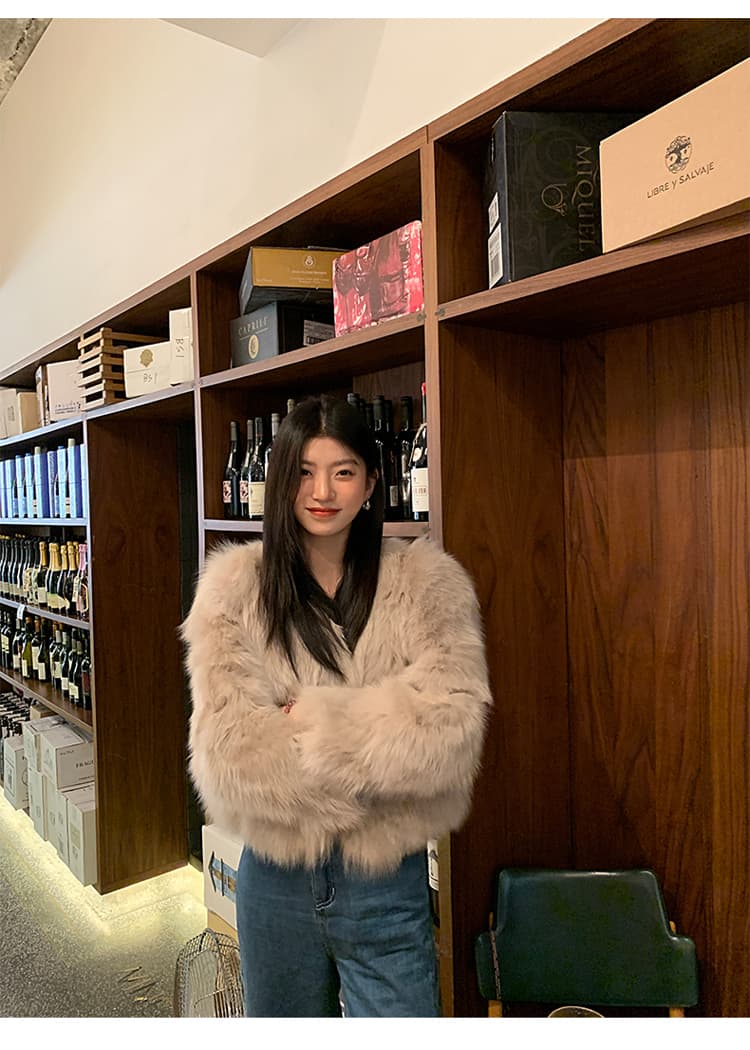 제니 모피 와니 안 오대 새로운 여우털 모피 여성 코트 겨울 쇼트 스타일 모피 모피 영 섹션 상세 이미지 22