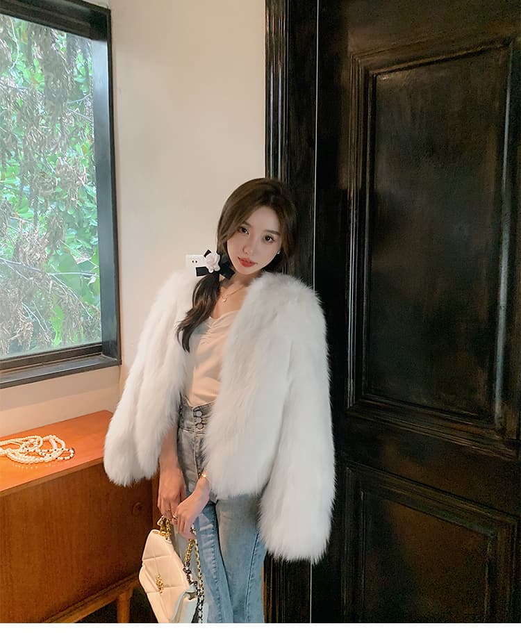 제니 모피 와니 안 오대 새로운 여우털 모피 여성 코트 겨울 쇼트 스타일 모피 모피 영 섹션 상세 이미지 27