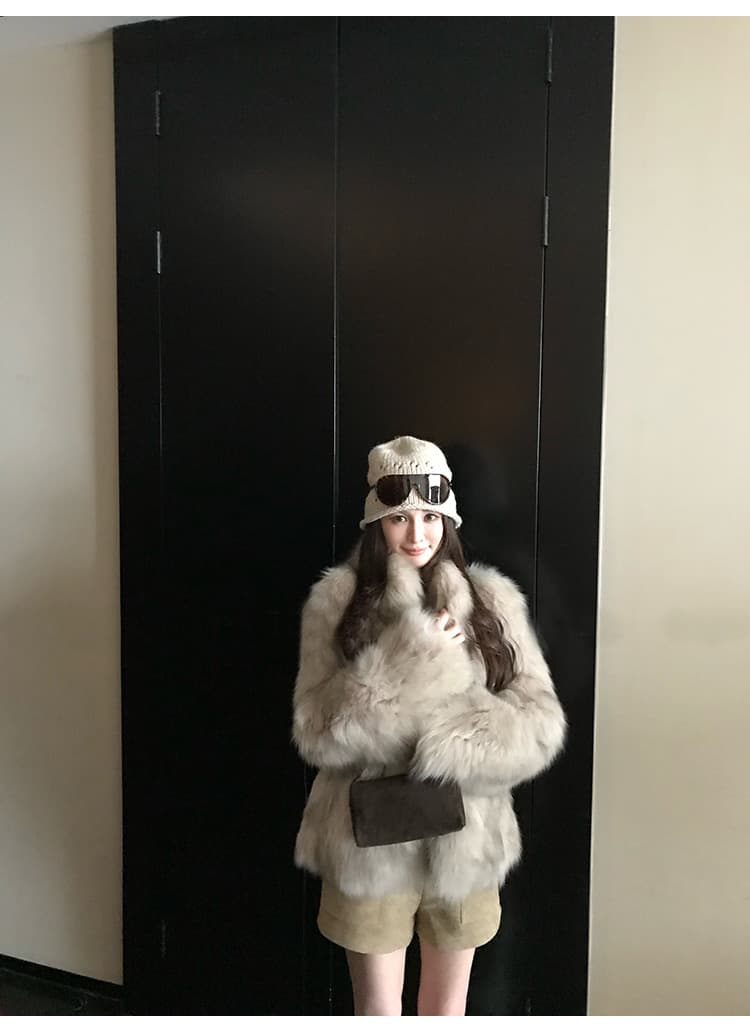 coco 모피 부유 한 가족 천 골드 핀란드 가져 오기 환경 보호 전체 가죽 여우털 서리 색 후광 염색 모피 재킷 새로운 상세 이미지 41