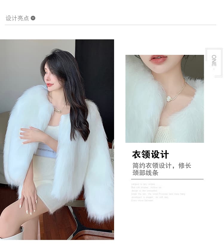실사 가을 겨울 새로운 한국 스타일 모방 여우털 모피 쇼트 스타일 재킷 여성 모피 코트 패션 몸매 가꾸기 슬림해 보이는 상세 이미지 2