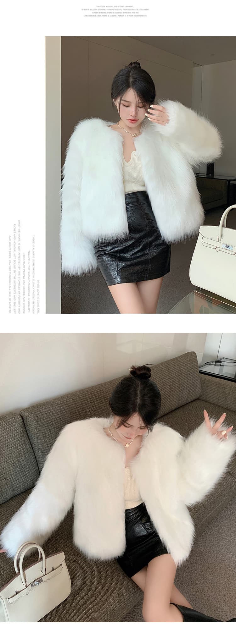 실사 가을 겨울 새로운 한국 스타일 모방 여우털 모피 쇼트 스타일 재킷 여성 모피 코트 패션 몸매 가꾸기 슬림해 보이는 상세 이미지 7