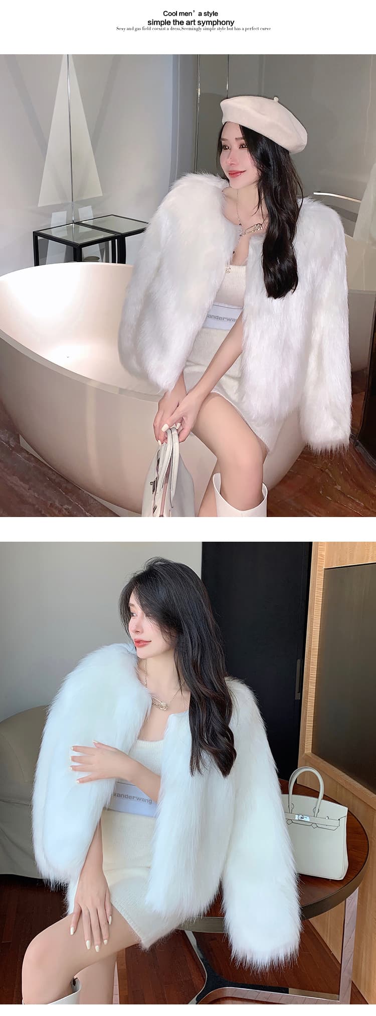 실사 가을 겨울 새로운 한국 스타일 모방 여우털 모피 쇼트 스타일 재킷 여성 모피 코트 패션 몸매 가꾸기 슬림해 보이는 상세 이미지 9