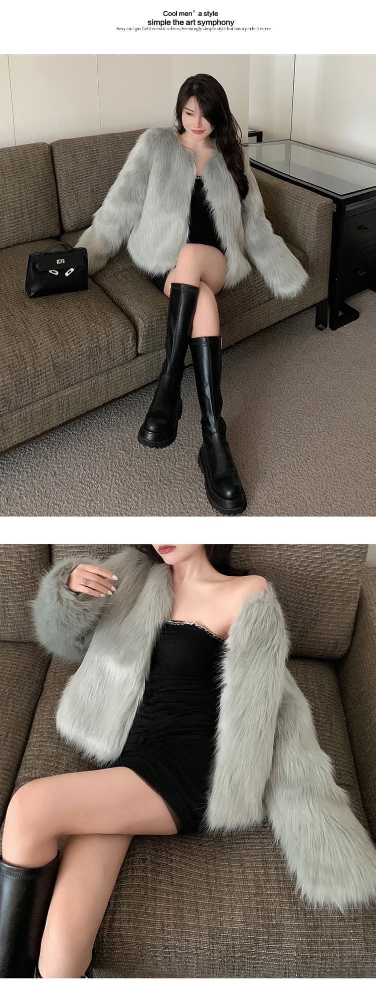 실사 가을 겨울 새로운 한국 스타일 모방 여우털 모피 쇼트 스타일 재킷 여성 모피 코트 패션 몸매 가꾸기 슬림해 보이는 상세 이미지 20