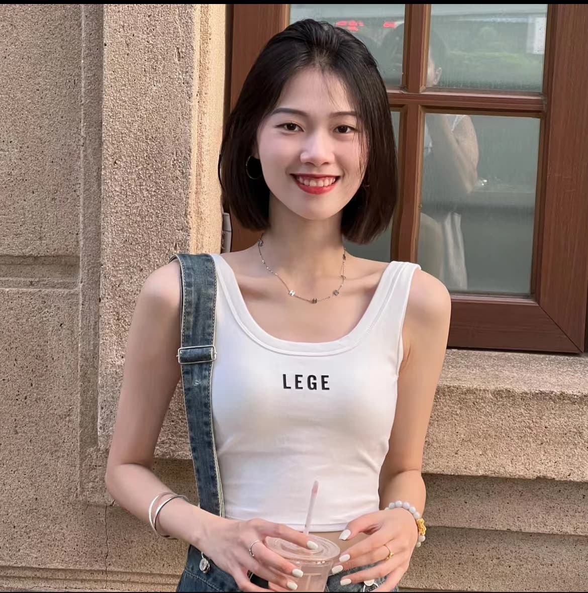여름 새로운 다용도 나만의 것을 가져와 라. 가슴 패드 작은 조끼 레트로 찢어진 부분 얇은 스타일 데님 멜빵 바지 세트 상세 이미지 11