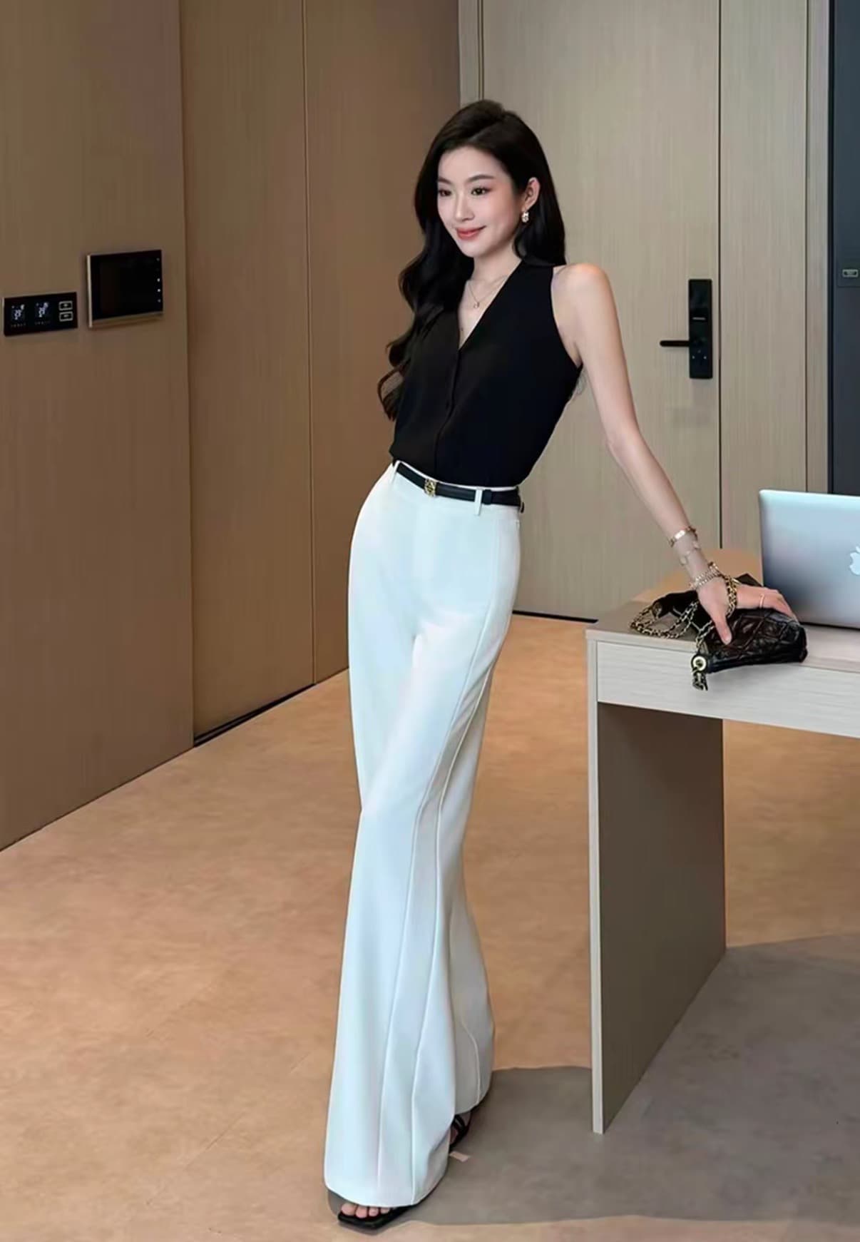새로운 여름 품격 고급 센스 몸매 가꾸기 슬림해 보이는 행침 목 핫걸 2026 새로운 슬립 맨위 셔츠 조끼 상세 이미지 4